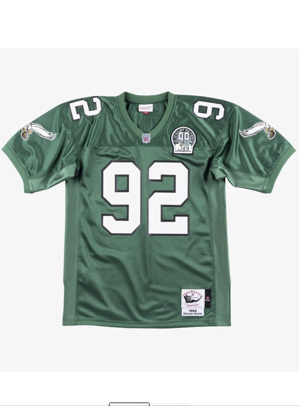 NWT Reggie White Philadelphia Eagles 1992 Kelly Green Authentic Jersey